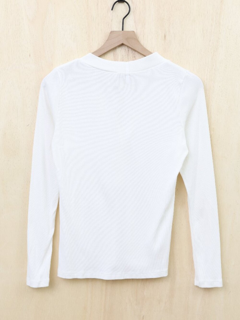 ASKK NY Long Sleeve Rib Button‎ Tee White Size 1 (Small) - Picture 3 of 4